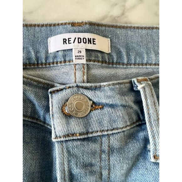 RE/DONE 90s High Rise Ankle Crop Jeans Size 29 - Color Costa Indigo - Picture 5 of 6